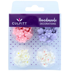 Culpitt front packaging showing 100 pink mini sugar flowers, ready-to-use decoration