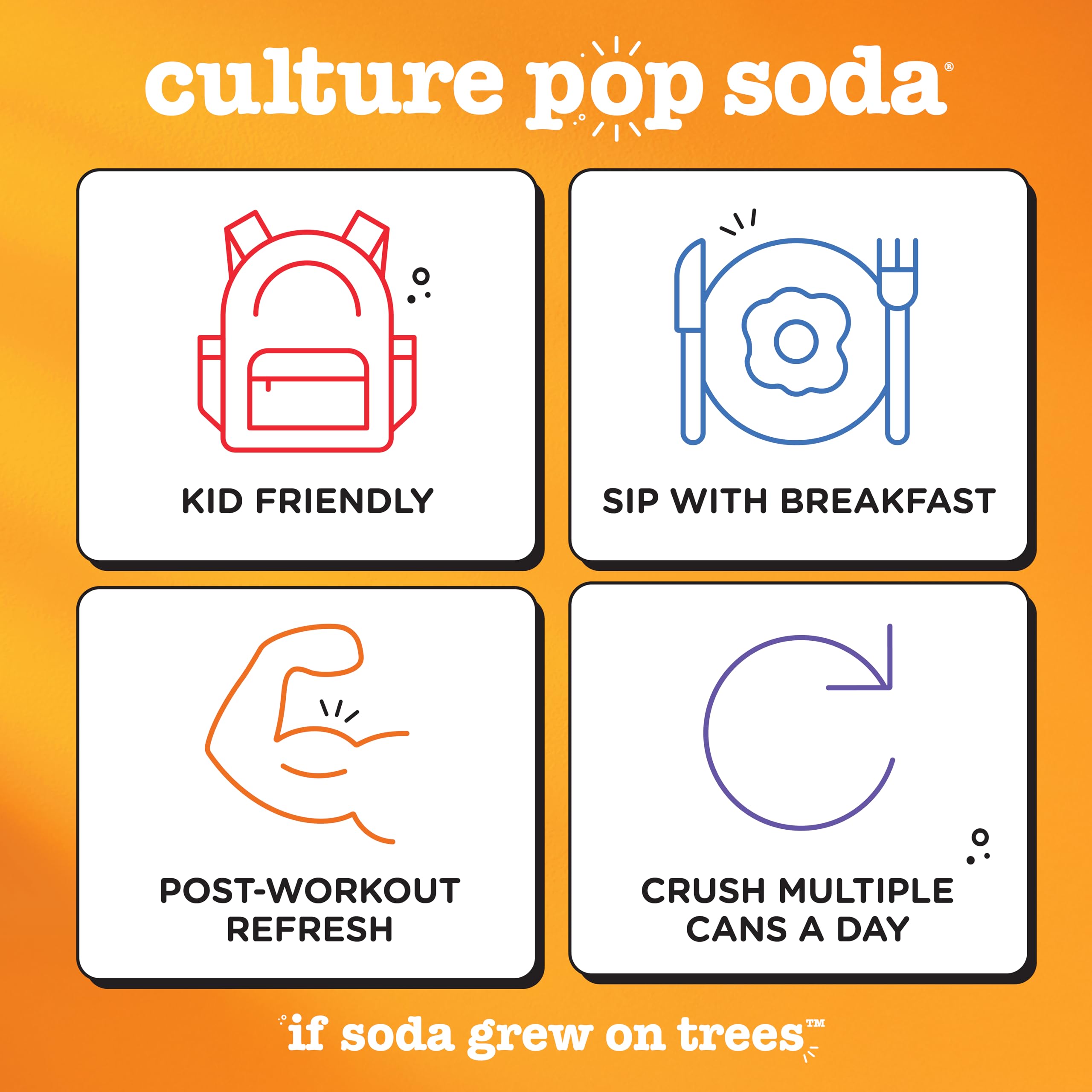 Culture Pop open can top with bubbles indicating lively carbonation