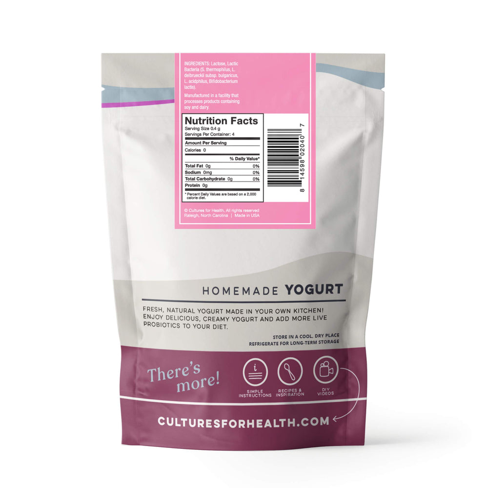 Cultures For Health powder closeup showing fine texture and easy measuring