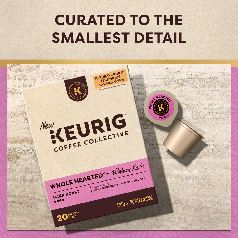Keurig Coffee Collective brewed cup showing dark chocolate and smoky flavor enjoyment