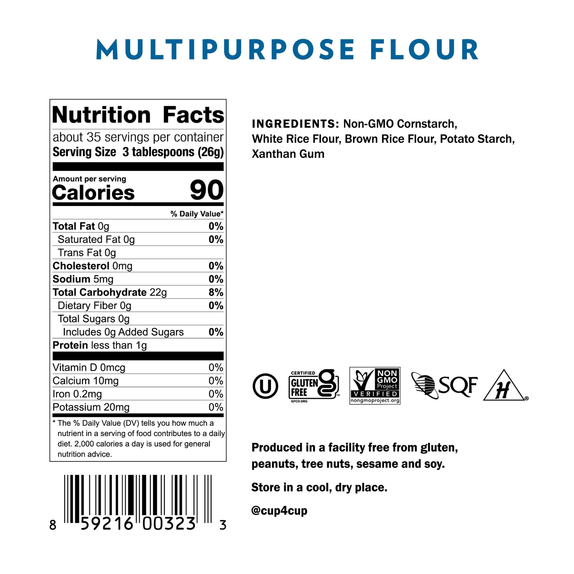 Cup4Cup flour texture closeup demonstrating fine, consistent grind for even results