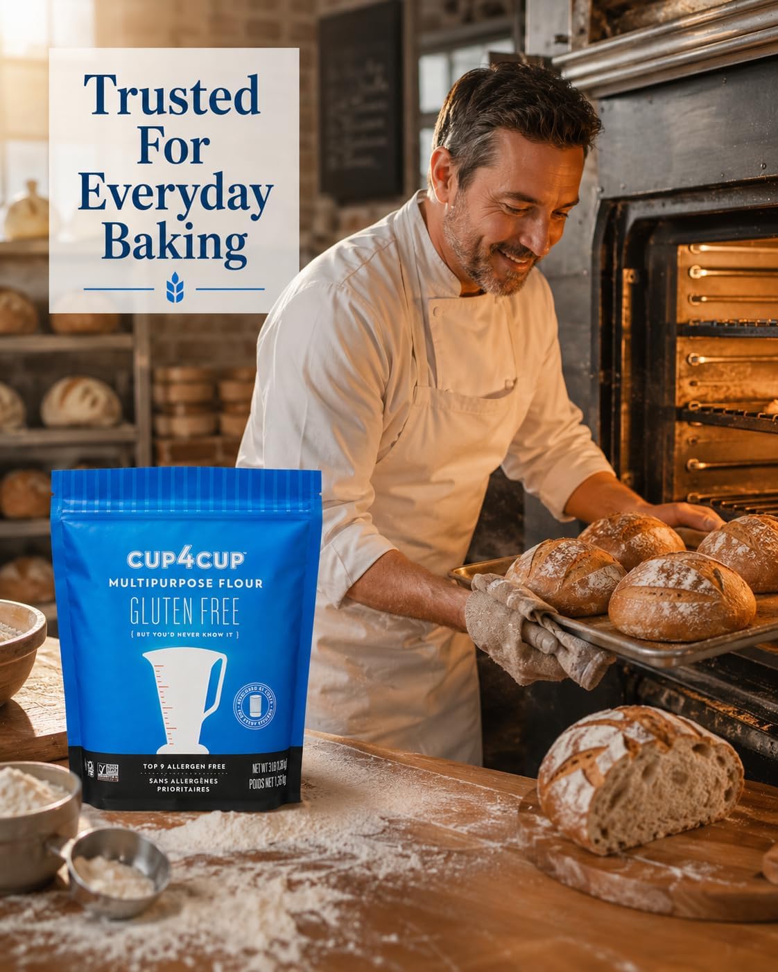 Cup4Cup measuring scoop with flour for accurate portioning benefit