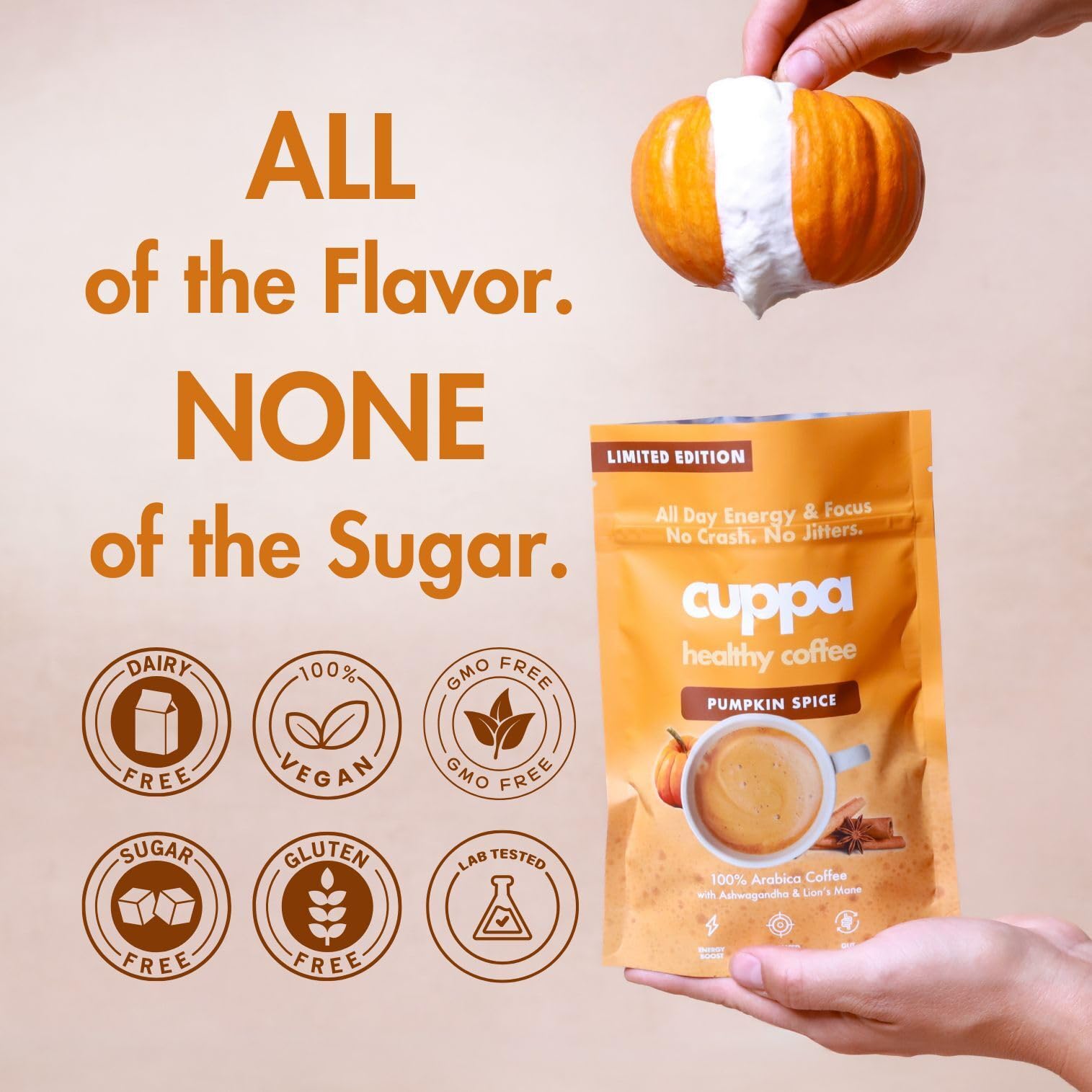 Cuppa Healthy Coffee scoop measuring one serving with clear portion guidance for consistent taste