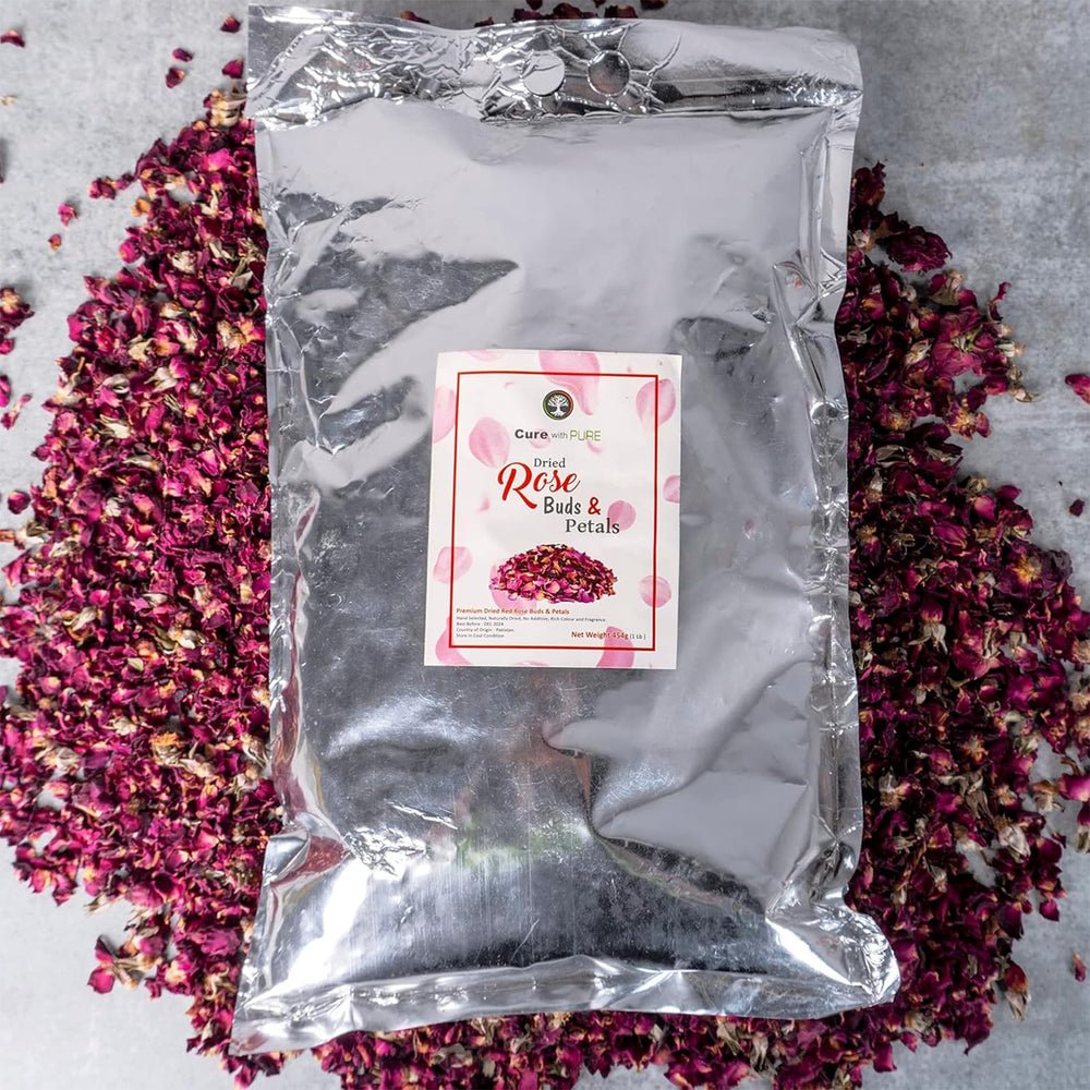 Cure wid Pure closeup of a dried rose petal edge highlighting delicate detail