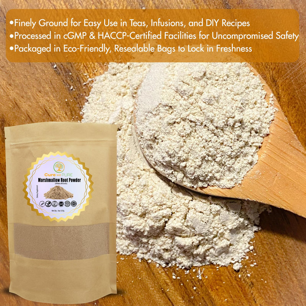 Cure wid Pure label detail showing certifications and non-GMO, additive-free confidence