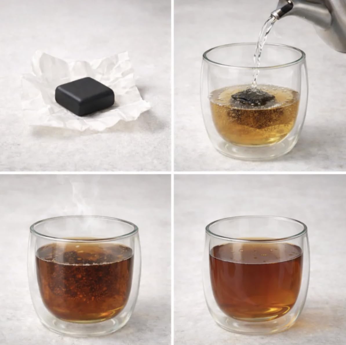 CUSHLA resin close-up texture revealing concentrated tea flavor and aroma