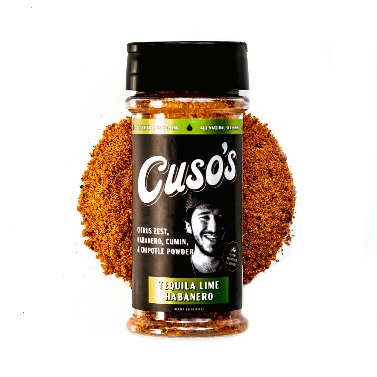 Cuso Cuts front packaging showing tequila lime habanero label and benefits