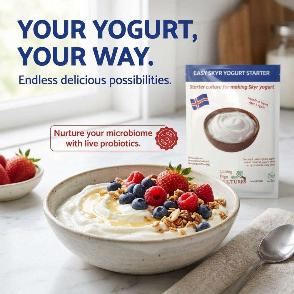 Cutting Edge Cultures yogurt straining process removing whey for density