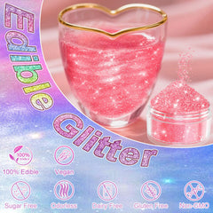 CxiRong glitter being poured into a cocktail adding eye-catching sparkle