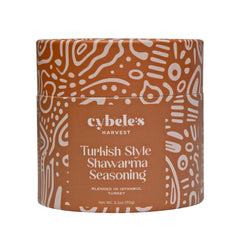 Cybele's Harvest jar front view showing authentic Turkish spice blend and freshness benefit