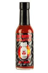 Da'Bomb bottle front view showing label and bold heat for confident flavor