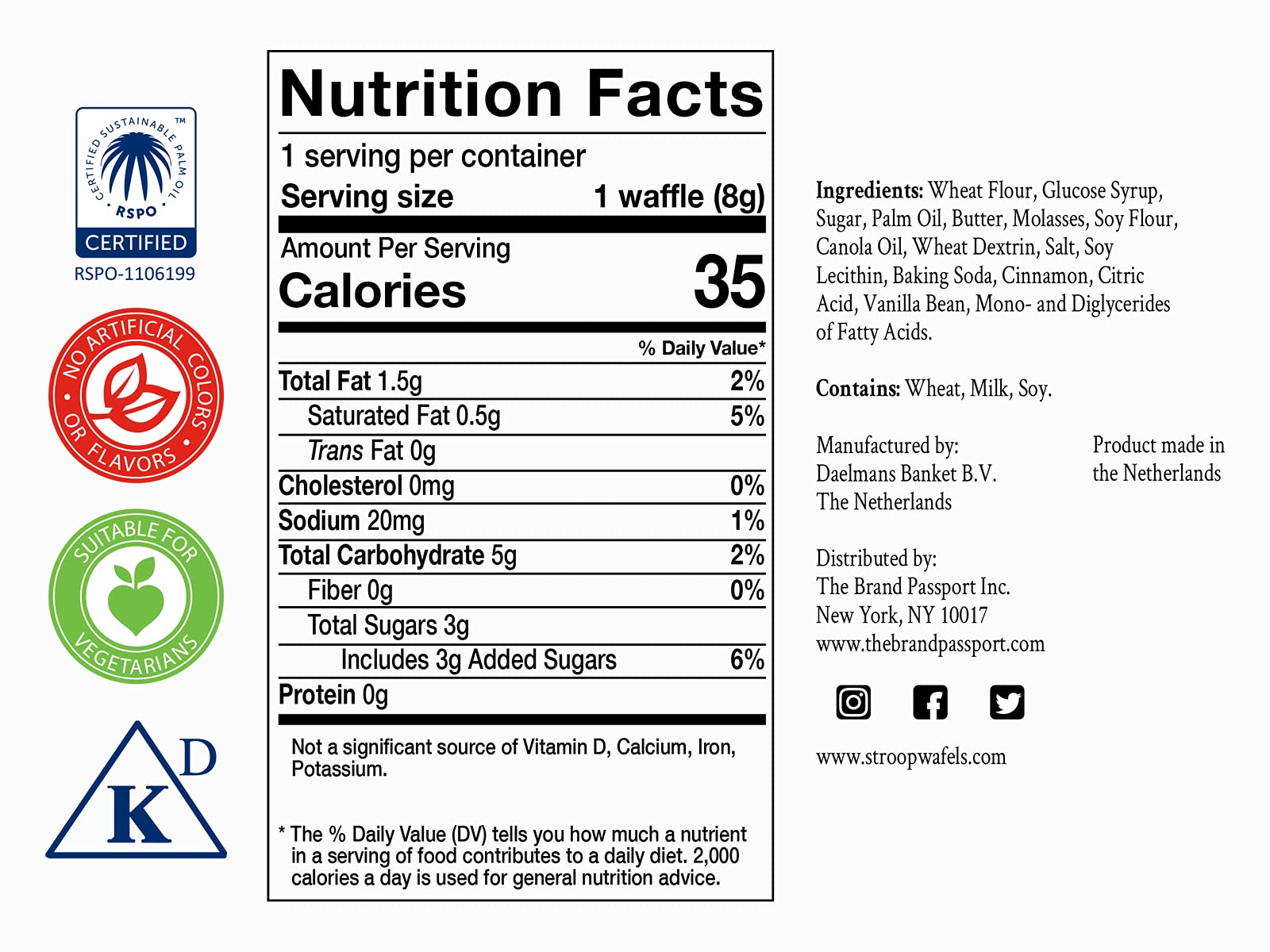 Daelmans individually wrapped stroopwafels stacked for convenient grab-and-go