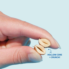 Daily Crunch almonds in a bowl showing serving size, quick snack benefit