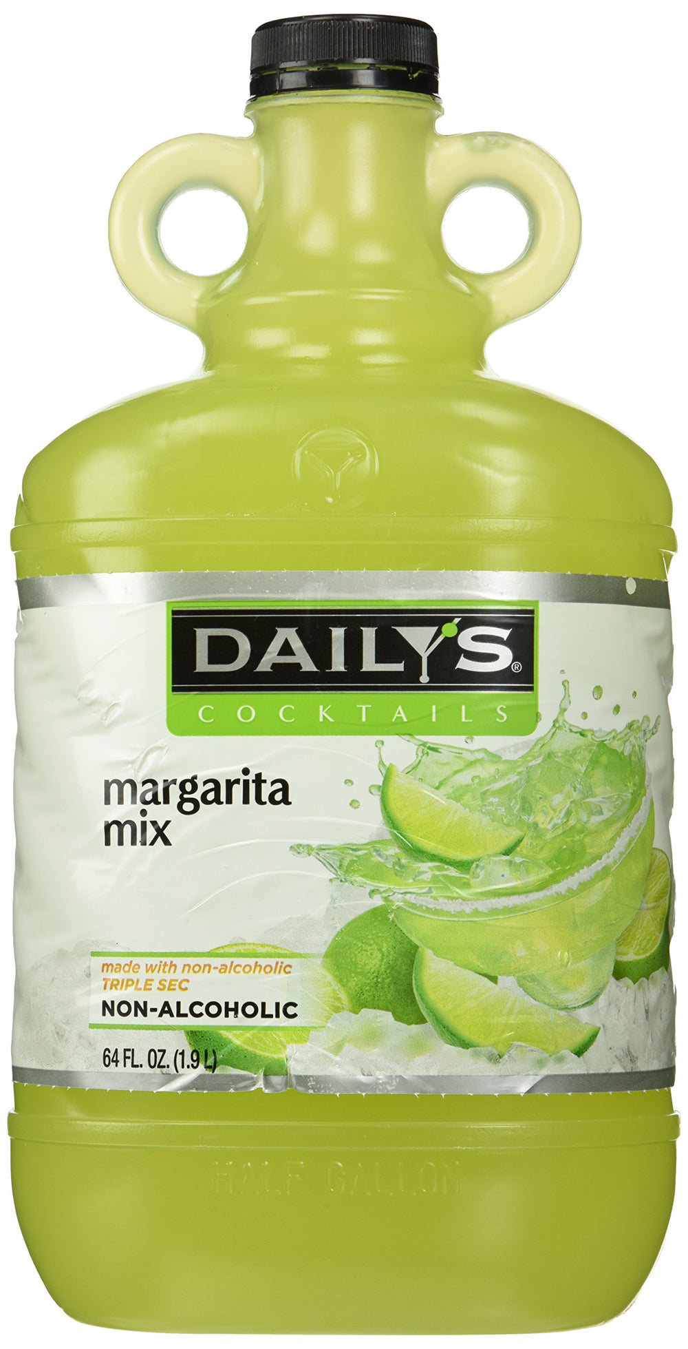 Daily's 64 oz front bottle showing label and easy-pour neck for fast cocktail prep