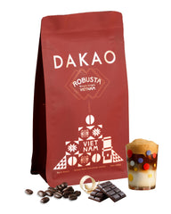 Dakao front package showing 12oz bag and branding, highlights freshness