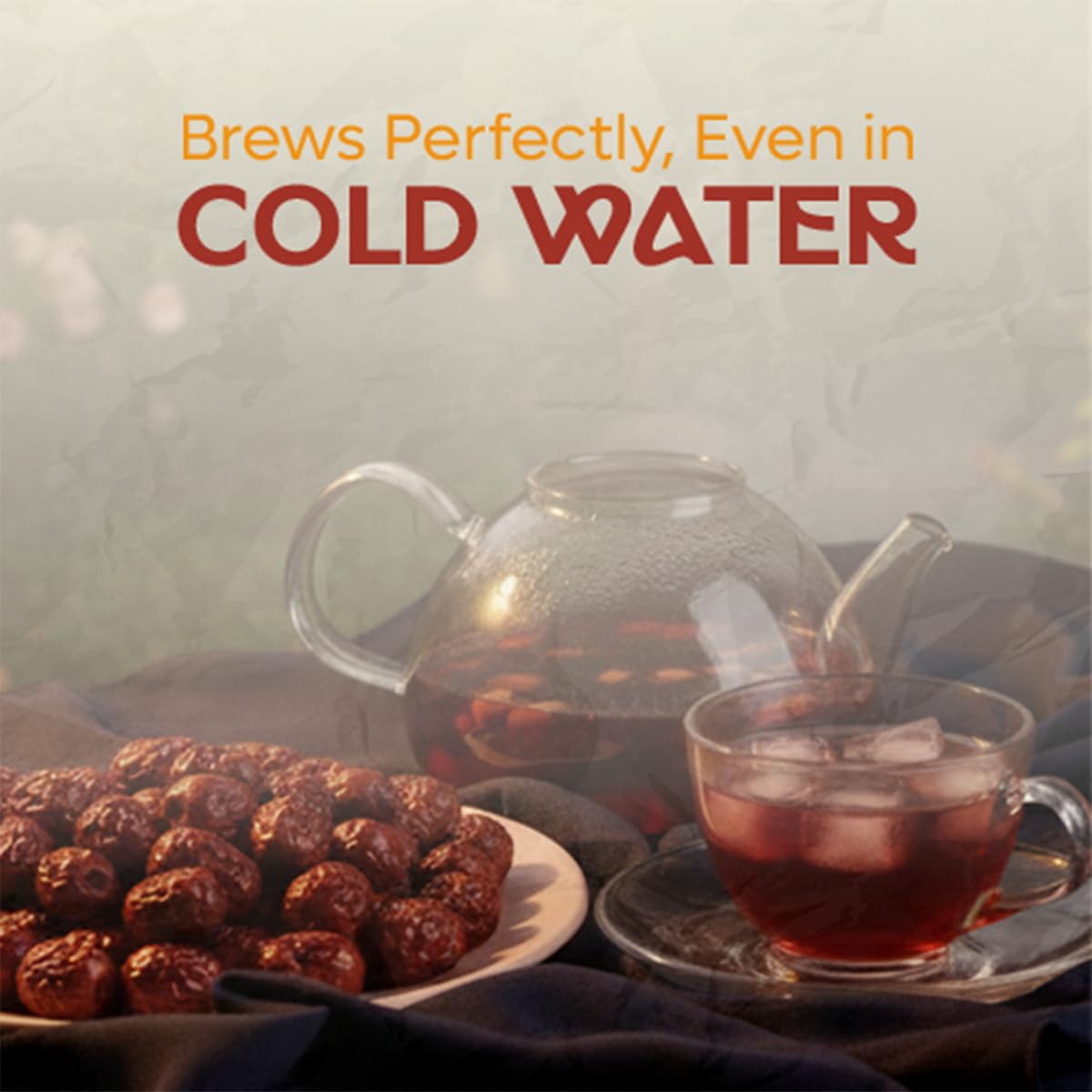DALAMHARI jujube tea in cozy table setting, evokes relaxation and daily ritual