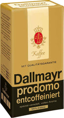 Dallmayr front packaging showing 17.6 oz bag and brand clarity, ensures freshness