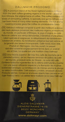 Dallmayr Prodomo in a pour-over filter being brewed, demonstrating smooth, low-acidity cup