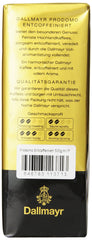Dallmayr vacuum-sealed bag close-up highlighting airtight seal and longer aroma