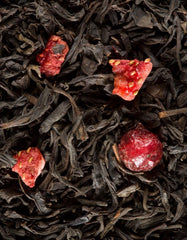 Dammann Frères brewed cup top view, rich amber color highlighting balanced fruit and tea notes
