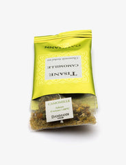 Dammann Freres Cristal sachet close-up showing individual wrap that preserves freshness