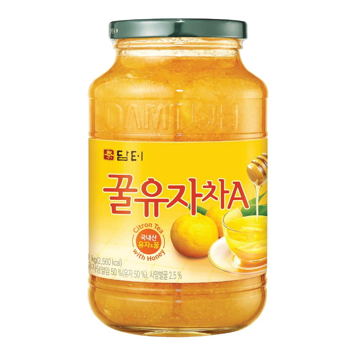 Damtuh front jar showing label and 2.2 lb citron preserve benefit of clear packaging
