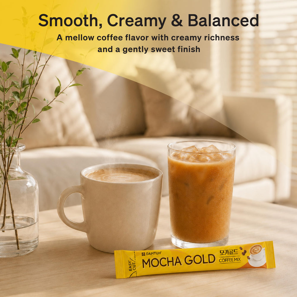 Damtuh Mocha Gold powder texture scooped to show smooth creamer blend