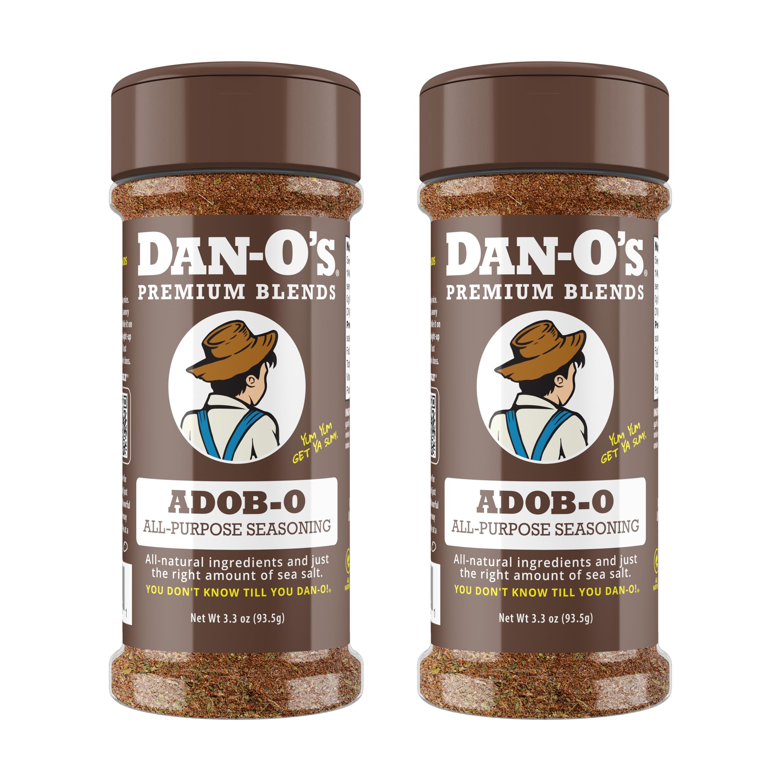Dan-O's front packaging showing two 3.3 oz bottles and product branding for convenience