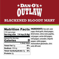 Dan-O's Blackened Bloody Mary rimmed glass adding smoky cocktail flavor