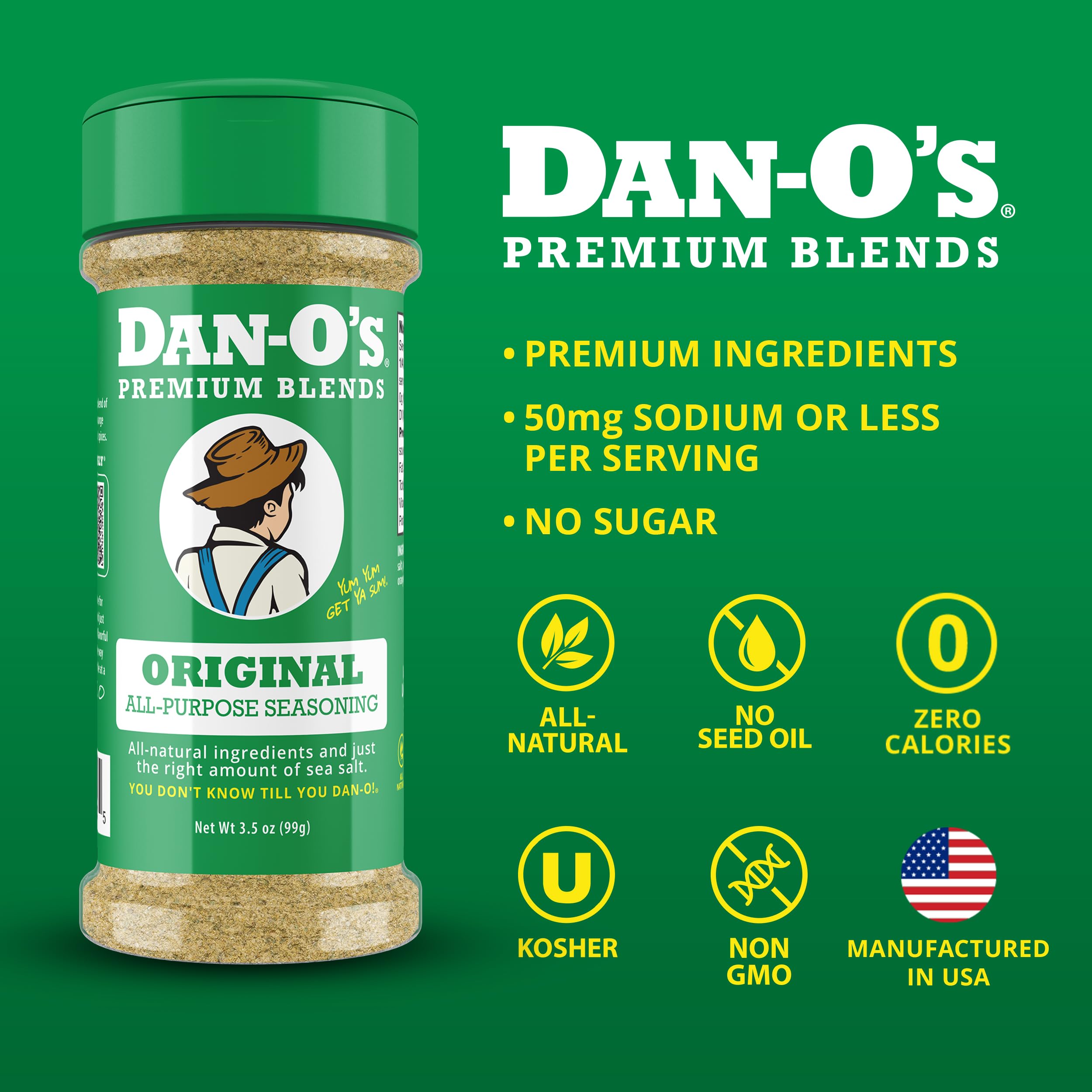 Dan-O's close-up labels for Original Spicy and Chipotle for clear flavor cues
