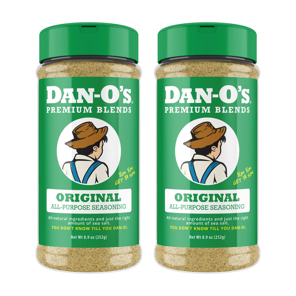 Dan-O's front packaging showing two medium bottles and label benefits