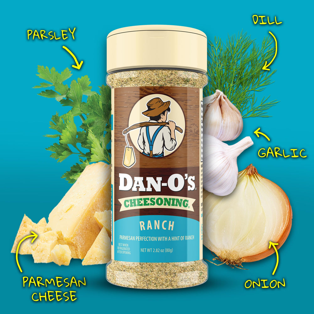 Dan-O's open shaker cap revealing pour holes, convenient dispensing benefit