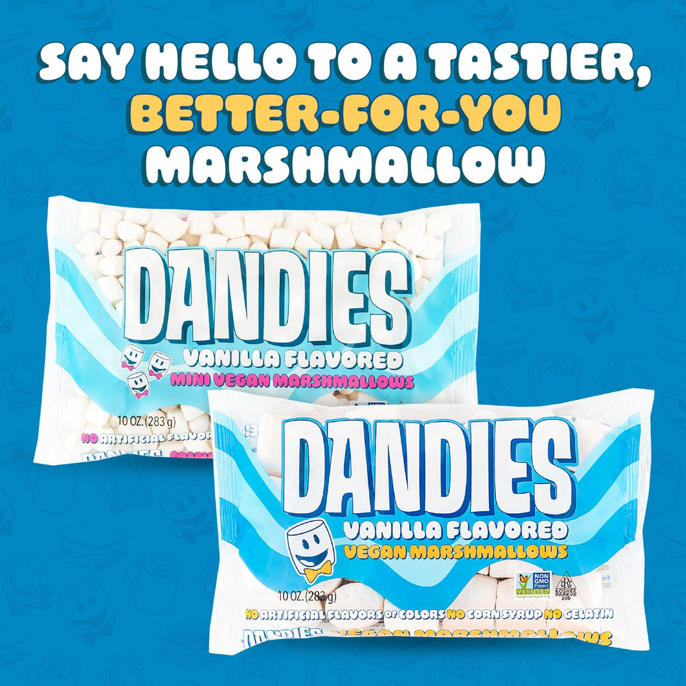 DANDIES three-pack next to a ruler showing compact pantry-friendly size