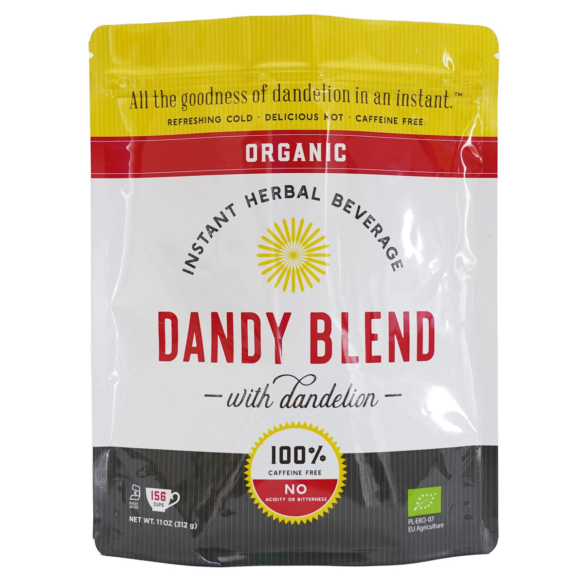 Dandy Blend front packaging showing 11 oz bag and product name for clear identification