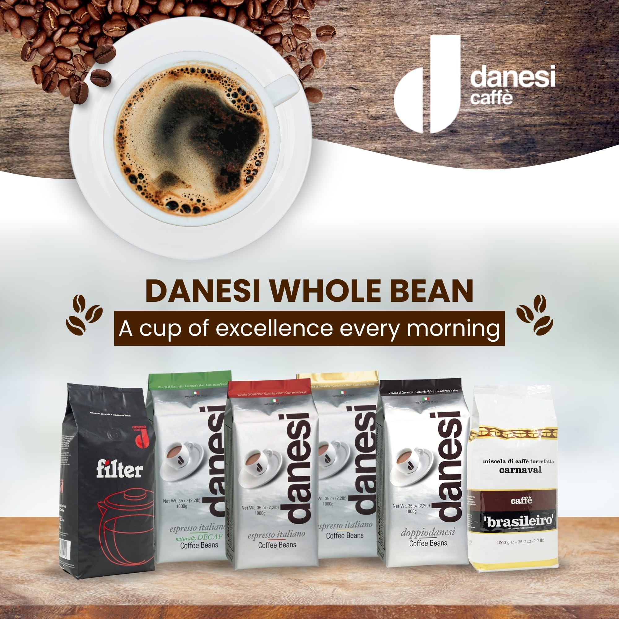 Danesi Caffè in kitchen lifestyle setting showing everyday brewing enjoyment