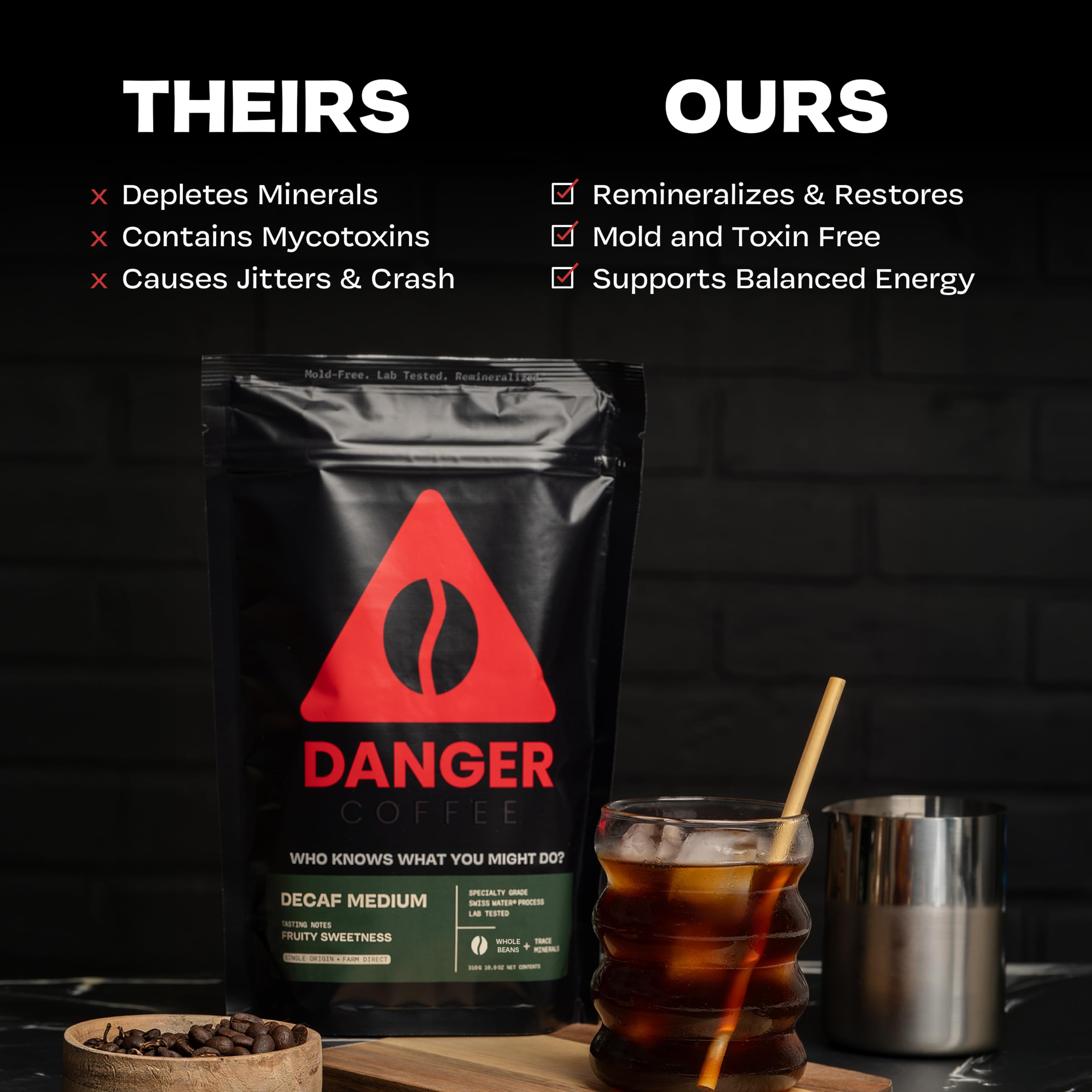 Danger Coffee pour-over brew showcasing clarity and bright flavor extraction