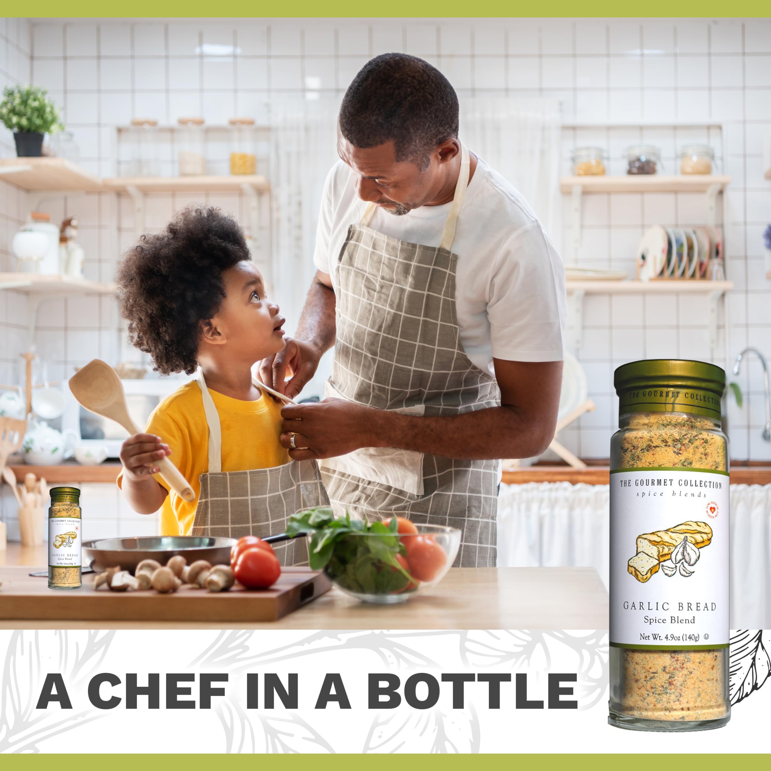 Kitchen scene with Dangold jar and baked bread suggesting effortless entertaining