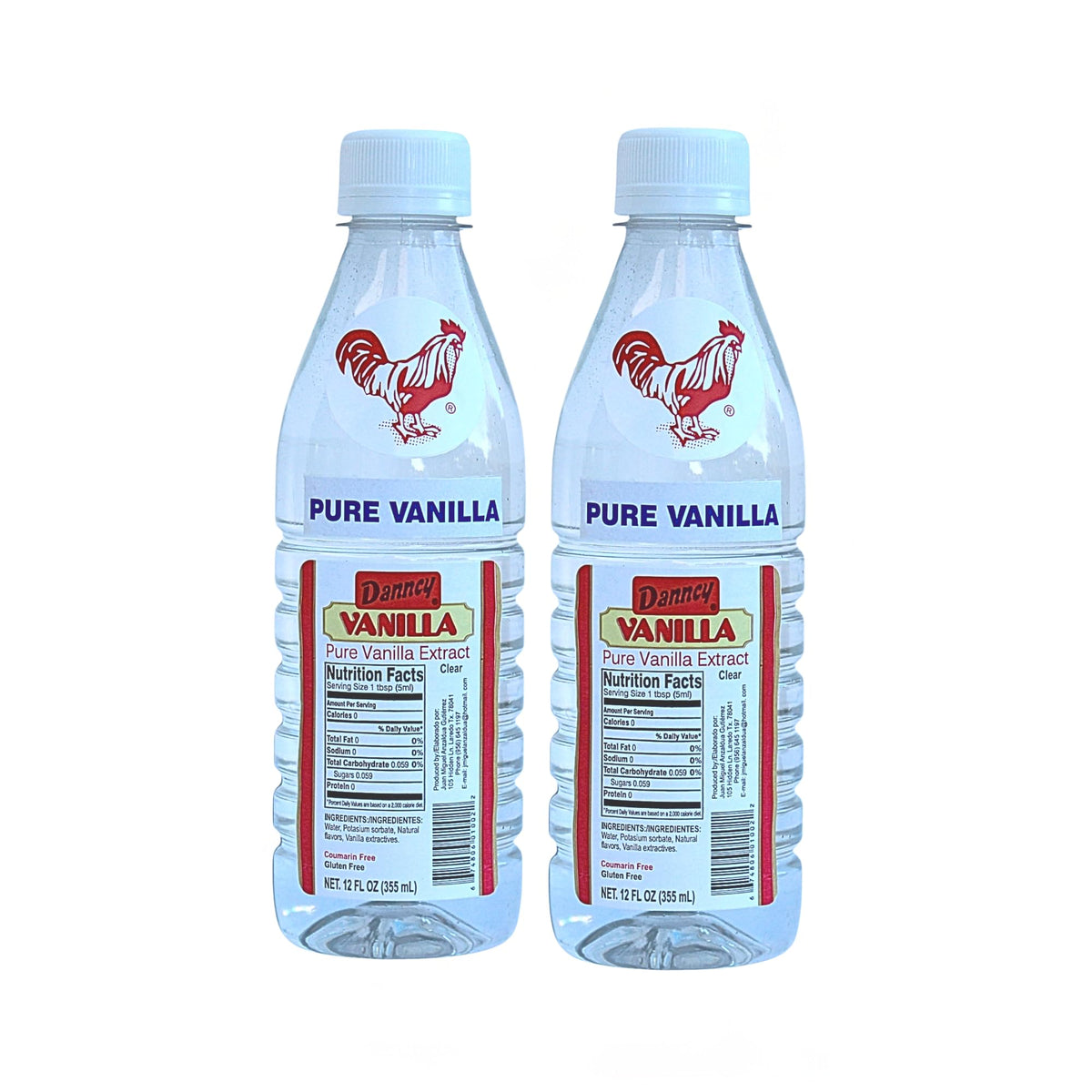 Danncy bottle front packaging showing clear vanilla and brand, enhances baking aesthetics