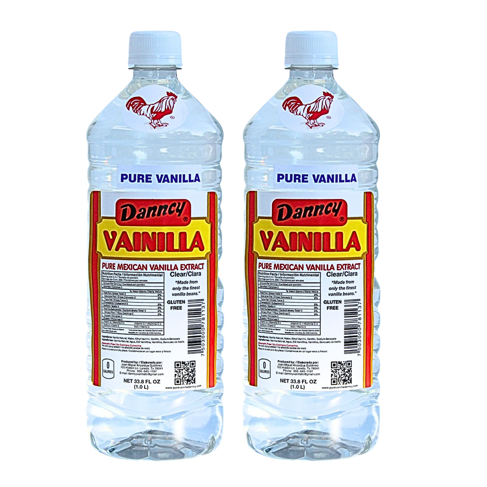 Danncy clear vanilla front packaging showing brand and size for reliable supply