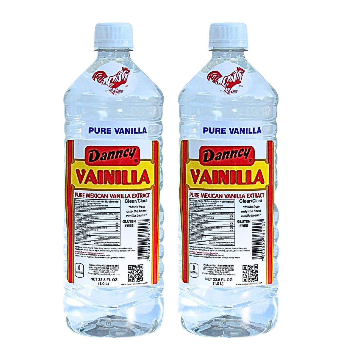 Danncy clear vanilla front packaging showing brand and size for reliable supply