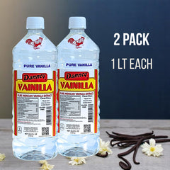 Danncy vanilla close-up pour demonstrating clear extract for color-neutral flavor