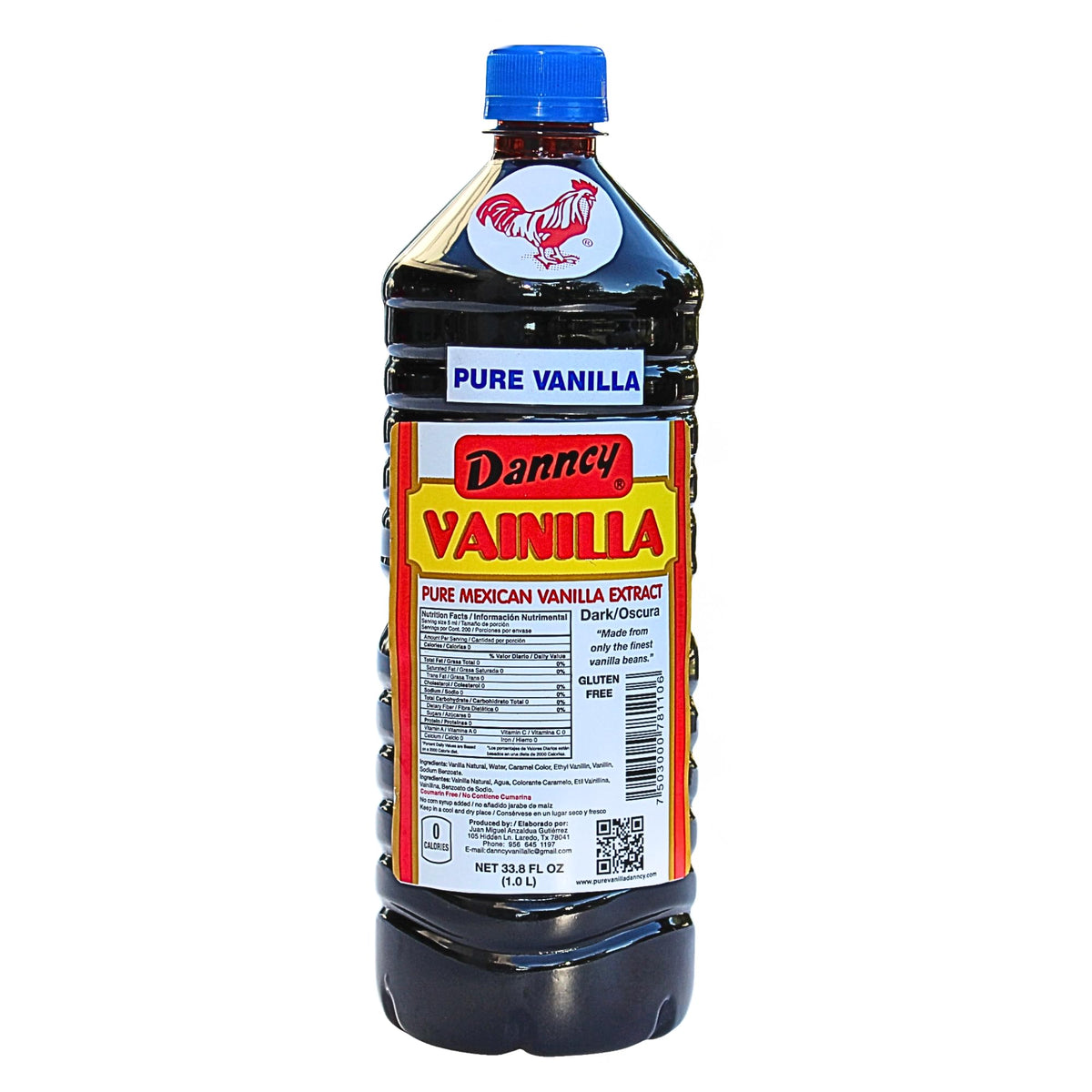 Danncy bottle front label showing product identity and size, easy identification