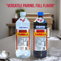 Danncy vanilla pouring into mixing bowl demonstrating easy use and flavor boost