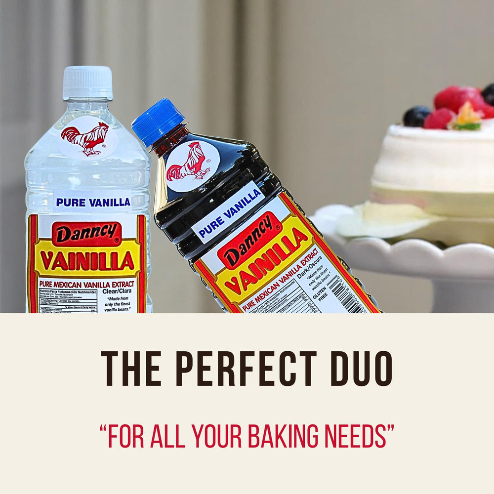 Danncy vanilla next to measuring cup showing 33 oz size and value for bakers