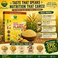 Danodia Foods flakes in a pan being cooked upma-style, fast savory meal preparation