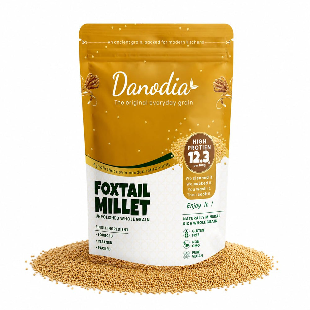 Danodia Foods front package showing 2 lb millet, clear pantry-ready presentation