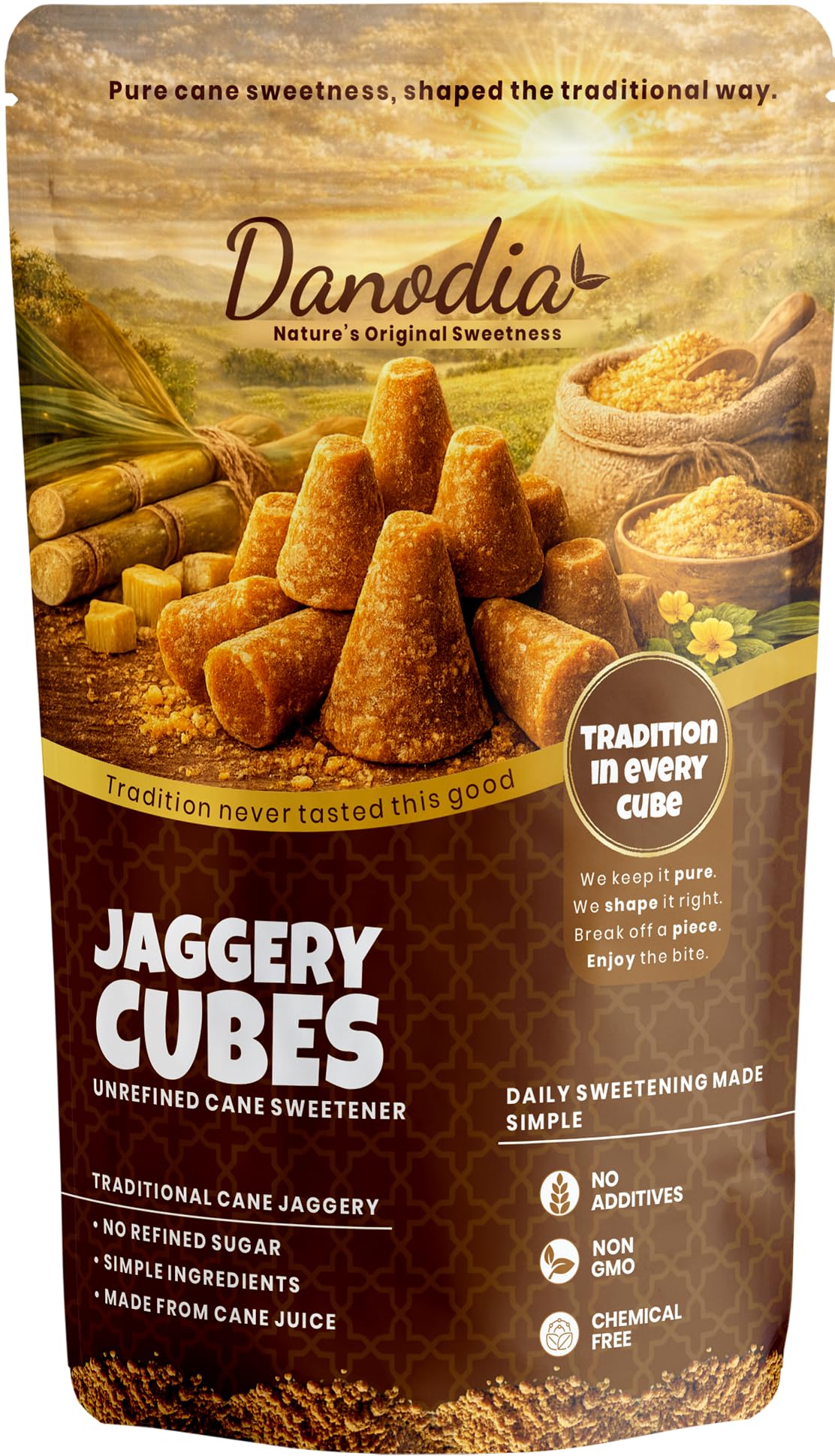 Danodia Foods front packaging showing 1 lb bag and brand clarity