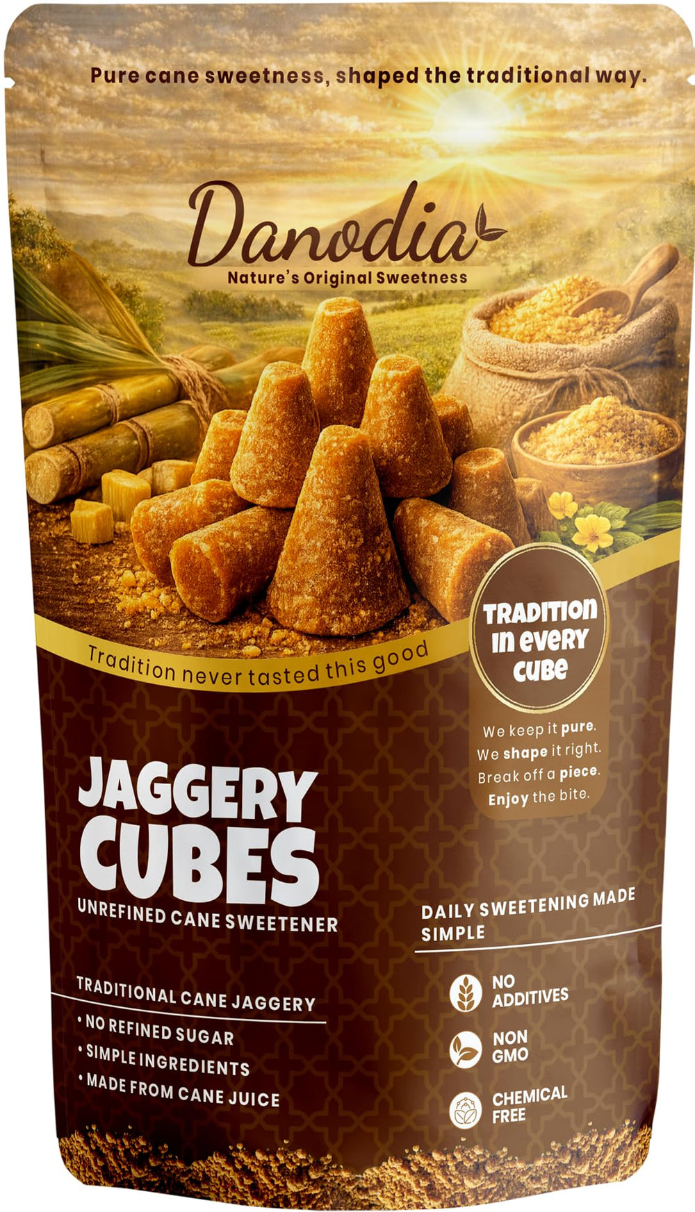 Danodia Foods front packaging showing 1 lb bag and brand clarity