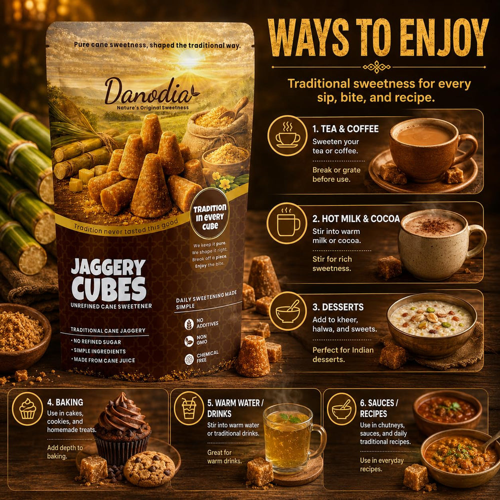 Danodia Foods cube beside a ruler demonstrating compact size