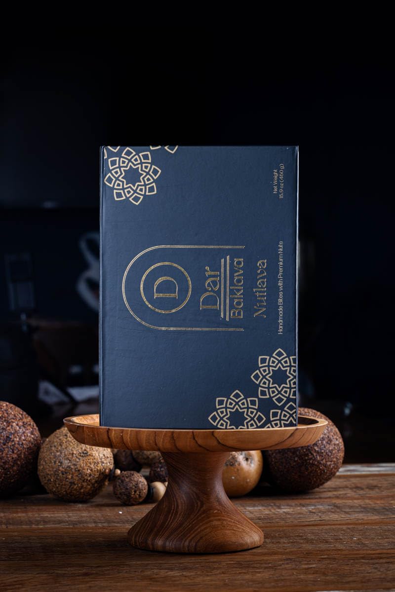 DAR BAKLAVA cross-section texture revealing flaky layers and golden bake